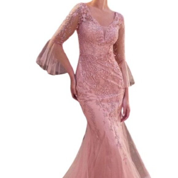 NWT Andrea and Leo A1342 Mother of the Bride Dress Rose Size 14